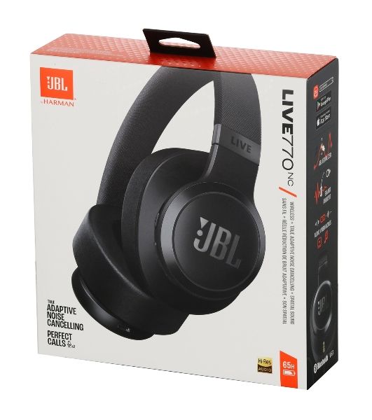 Беспроводные/проводные наушники JBL Live 770NC черный, полноразмерные, Bluetooth 5.3 + проводной, адаптивное шумоподавление , до 65 ч