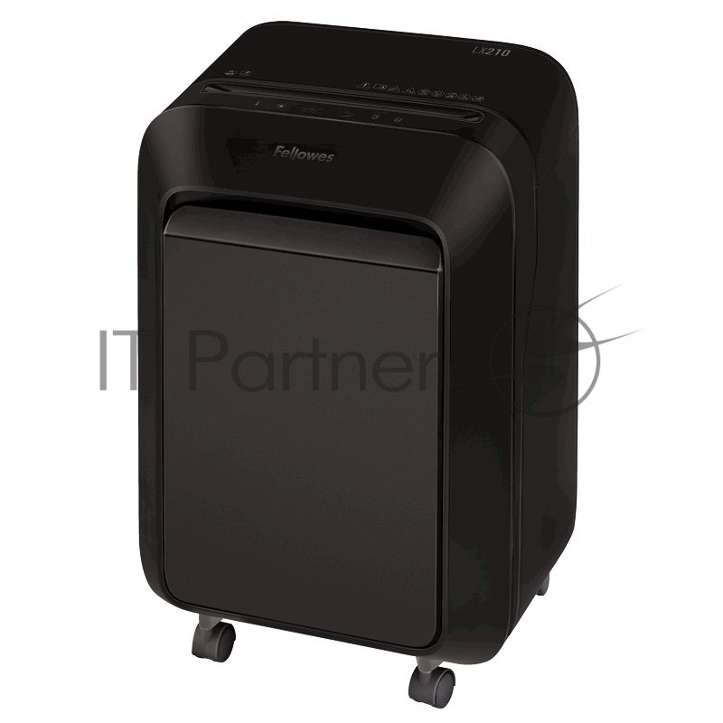 Шредер Fellowes PowerShred LX210 черный (секр.P-4) перекрестный 16лист. 23лтр. скрепки скобы пл.карты