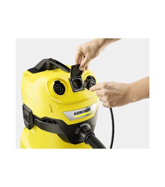 Строительный пылесос Karcher WD 4 P V-20/5/22 желтый, 1000 Вт, уборка сухая/сбор воды/выдув, пылесборник мешок/контейнер, 20 л