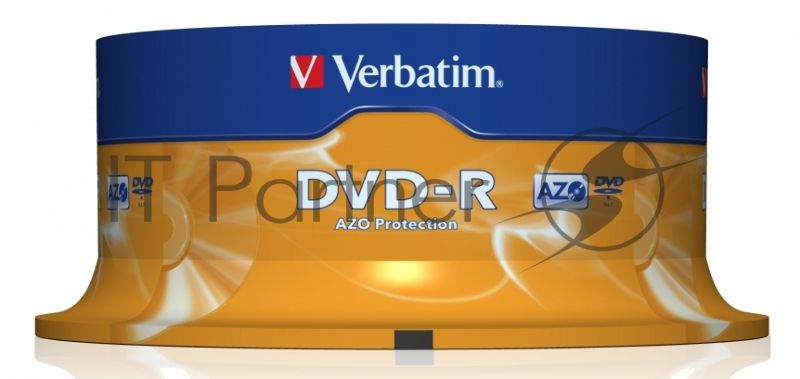 Диск DVD-R Verbatim 4.7Gb 16x Cake Box (25шт) (43522)