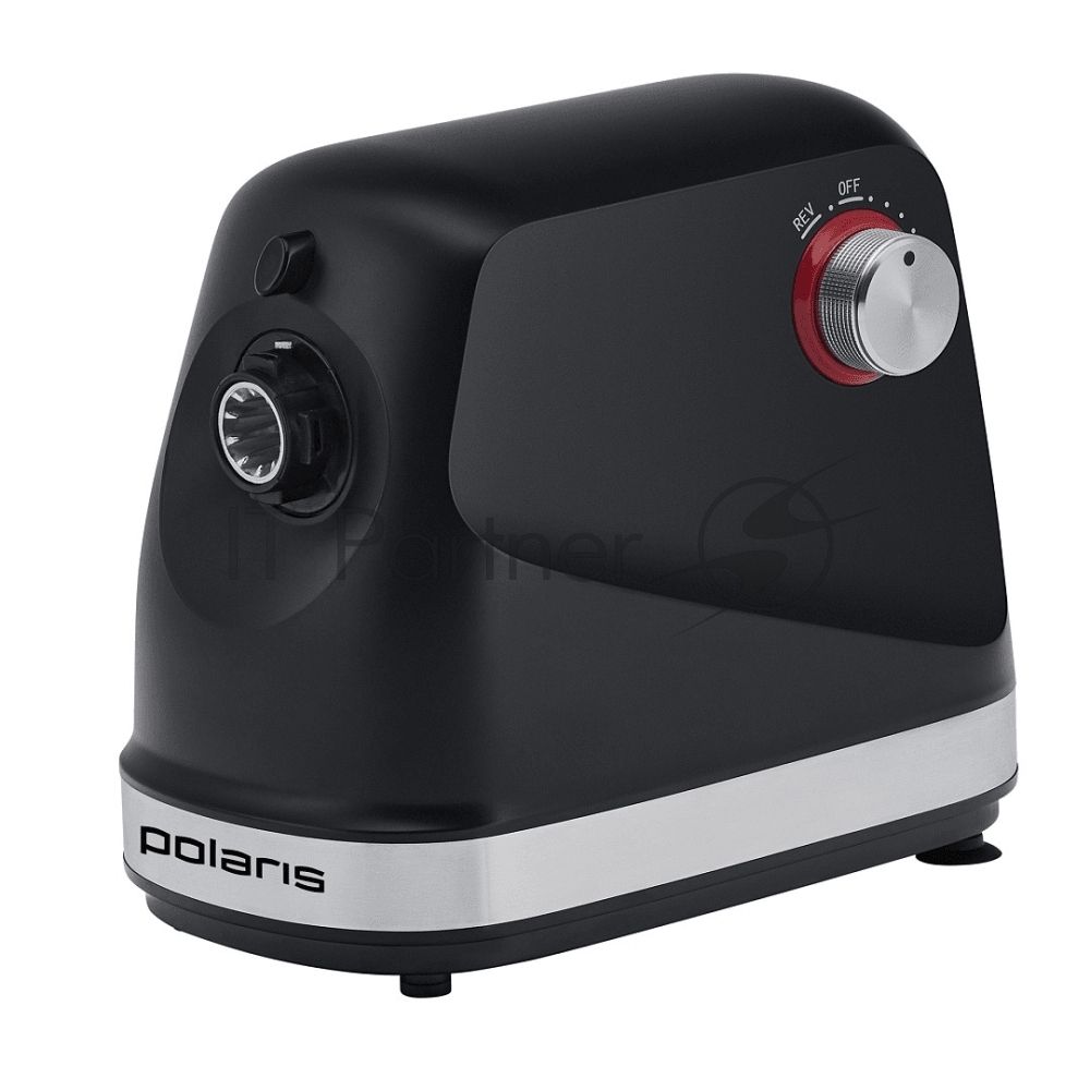 Мясорубка электрическая Polaris PMG 2582 черный, 2500 Вт, 2.7 кг/мин, реверс, защита от перегрузки, металлический лоток, насадки - 5