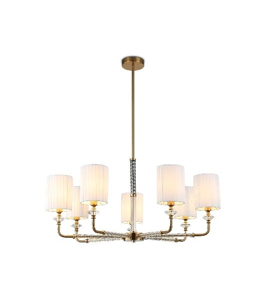 Люстра Ambrella light LH71503/7 BS/FR латунь/белый матовый E14*7 max 40W D840*640