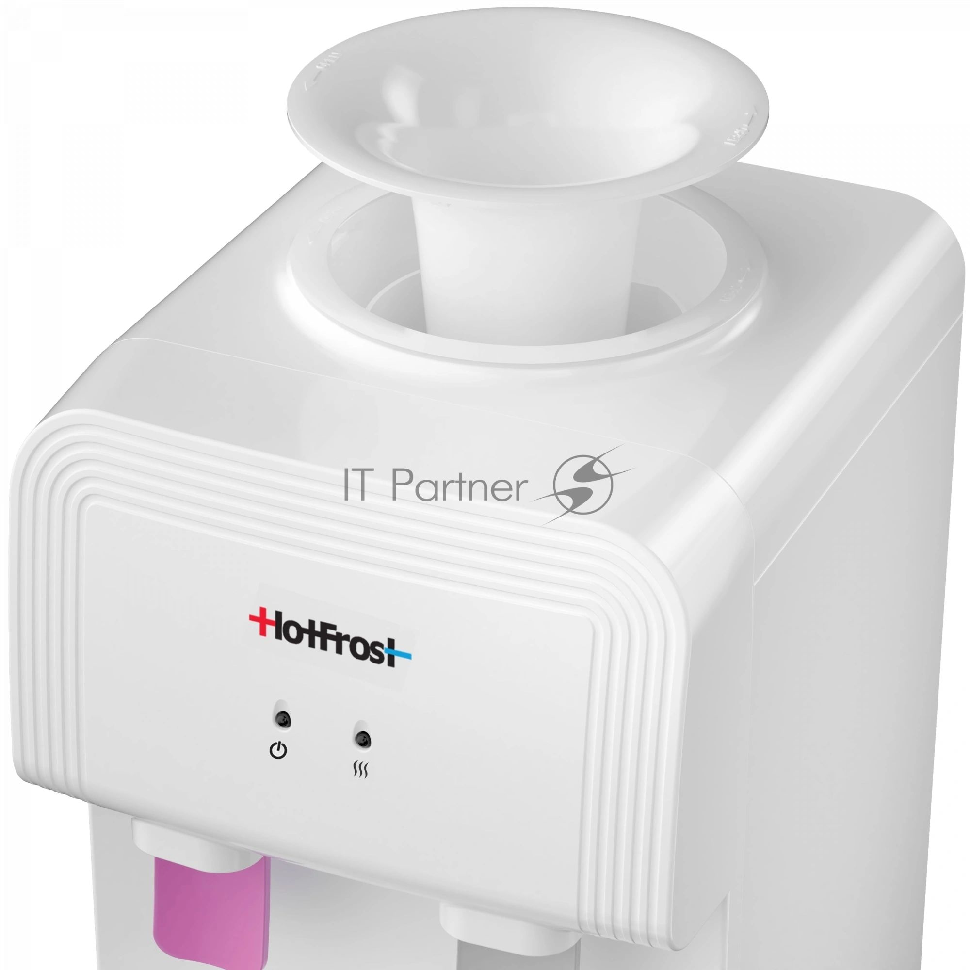 Кулер для воды Hotfrost D70F, верхняя загрузка, нагрев 90 °С, без охлаждения, белый