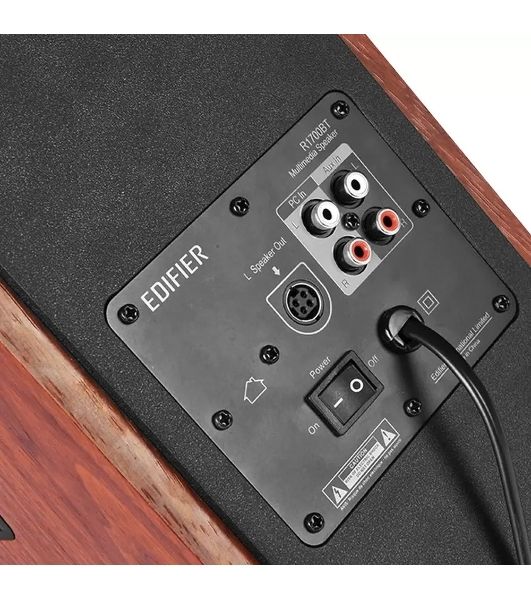 Колонки Edifier R1700 ВТ 2.0 Активные, 2 x 33W RMS, 85 дБА, дерево, беспроводной пульт ДУ