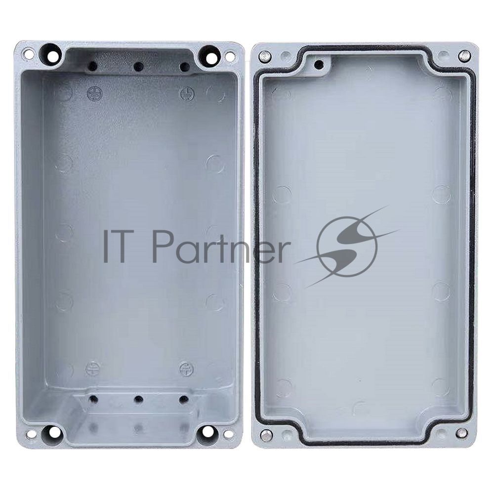 Корпус ACD XG387 Metal case IP65, 200x120x80мм, металлический, 3 отверстия (28 + 28 + 23мм) с резиновыми заглушками, серебристый, совместим с Raspberry Pi 3B, 3B+, 4, Orange Pi