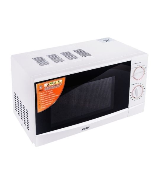 Микроволновая печь Mystery MMW-2012 белый, 20 л, 800 Вт, переключатели - поворотный механизм
