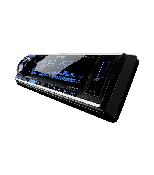 Автомагнитола AURA VENOM-D641DSP, 1 DIN, Bluetooth, USB Type-A, AUX, пульт ДУ