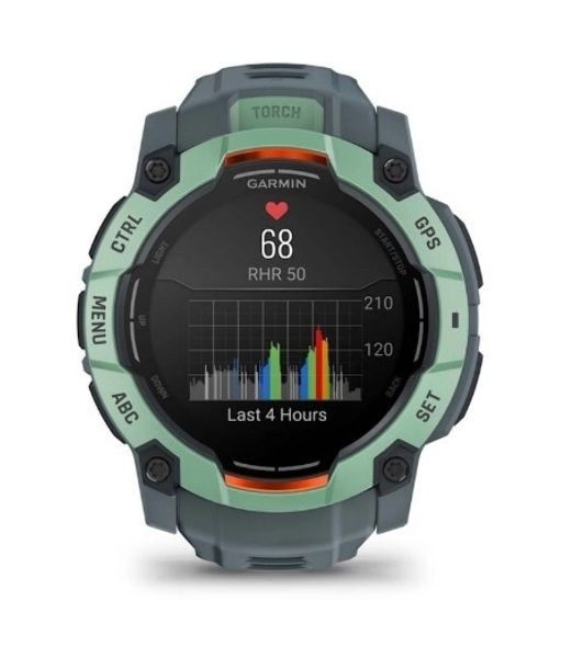 Умные часы Garmin Instinct 3 AMOLED 50mm, 1.3" AMOLED, ANT+, Bluetooth, 10 ATM, нео тропик / серый