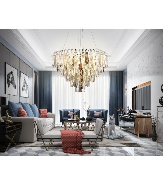 Светильник Ambrella light TR5258/11 SGD/CL золото/прозрачный E27*11 max 40W D600*400