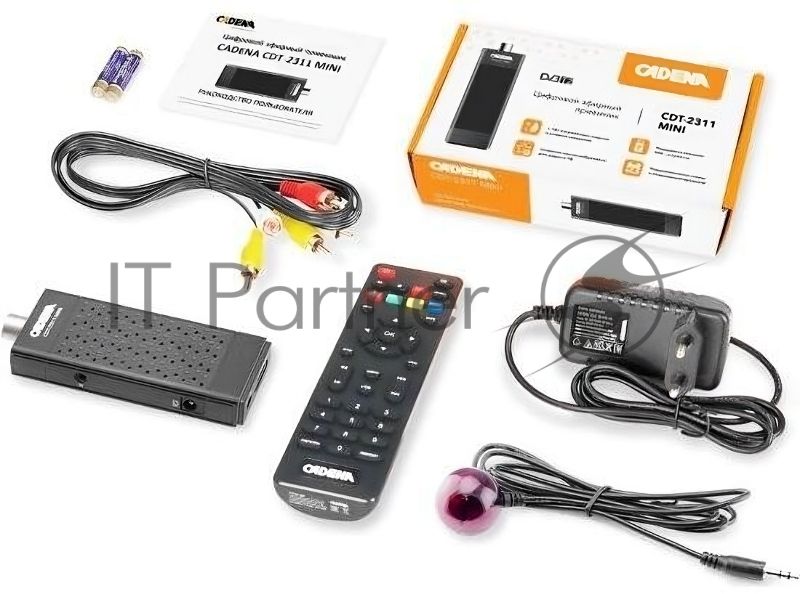 Приставка для цифрового ТВ Cadena CDT-2311 MINI черный, DVB-T2, DVB-T, HDMI, USB 2.0