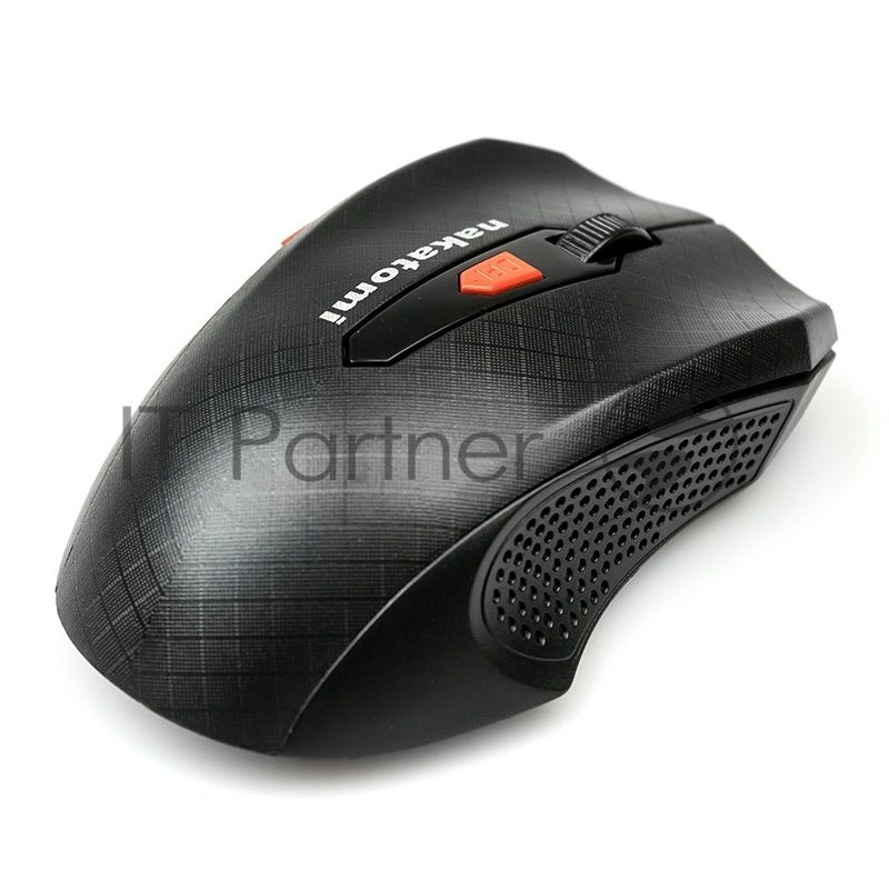 Мышь беспроводная Nakatomi MRON-07U черный, 1600 dpi, радиоканал, USB, кнопки - 5