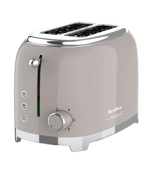 Тостер Tesler TT-260, серый, 815 Вт, 2 слота