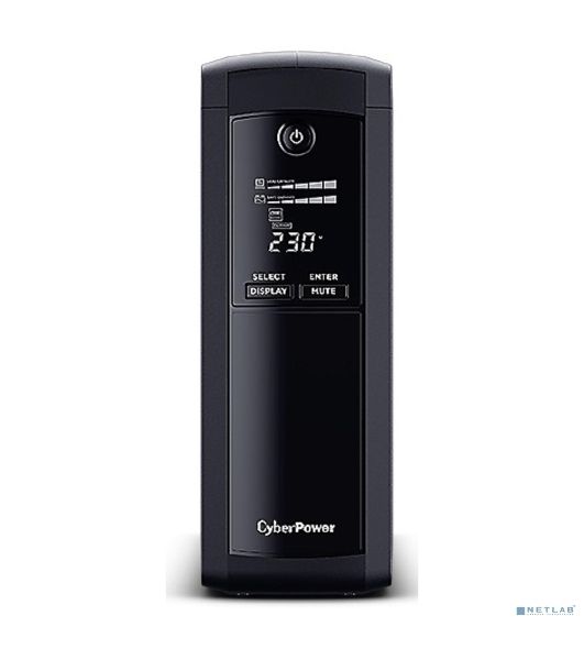 Источник бесперебойного питания CyberPower VP1200EILCD/1200 ВА/720 Вт/USB/RS-232/RJ-11/RJ-45/8xIEC 320 C13 (компьютерный)