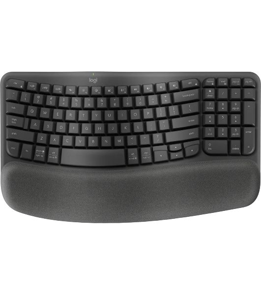 Клавиатура Logitech Wave Keys беспроводная, Bluetooth, радиоканал, серый
