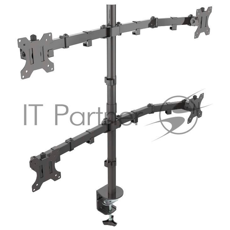 Кронштейн ONKRON D421E для четырех мониторов 13"-32" настольный, черный