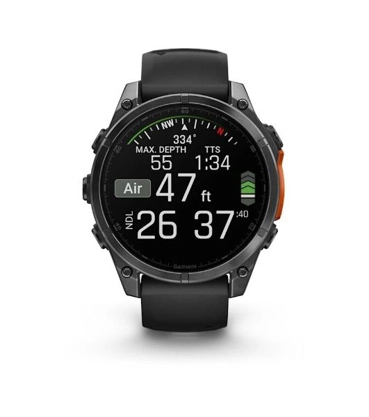 Умные часы Garmin Fenix 8 1.4" AMOLED, Wi-Fi, Bluetooth, NFC, 100м, серый / черный