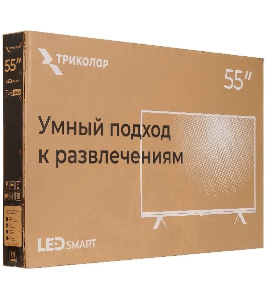 Телевизор Триколор 55" H55UC2 черный DLED UHD 4K 60Hz Smart TV