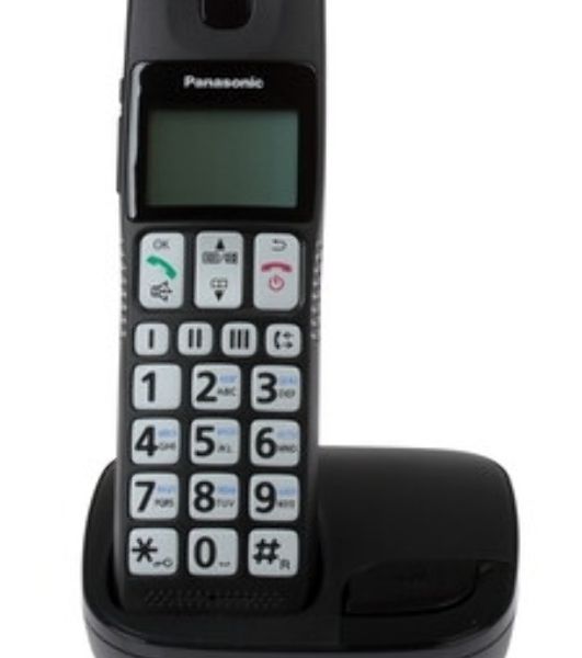 Телефон беспроводной (DECT) Panasonic KX-TGE110RUB черный АОН
