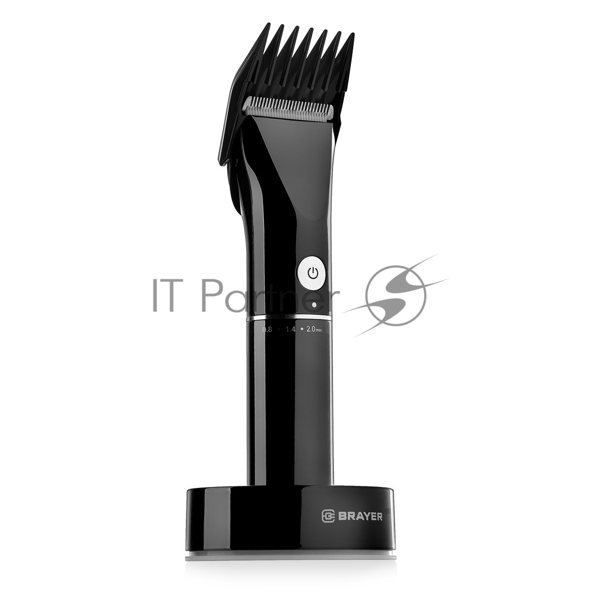Машинка для стрижки BRAYER BR3400, LED-дисплей, 4 насад, турбо, титан. покр, регу. высоты лезвий
