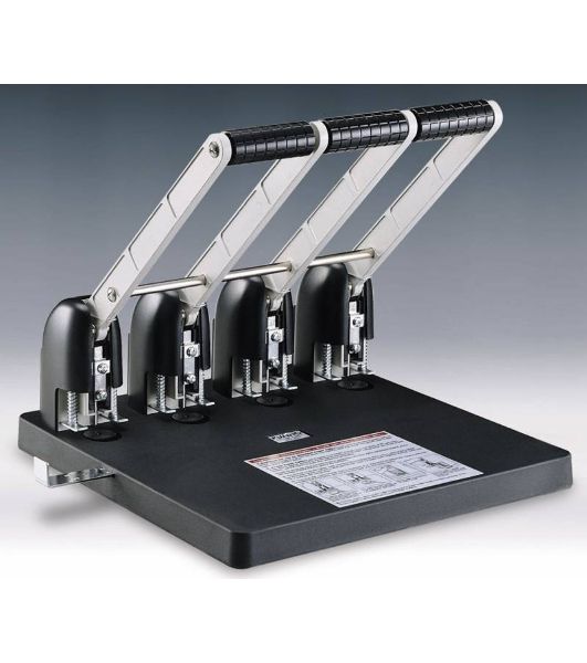 Дырокол Kw-Trio Heavy Duty 954, до 150 листов, металл/пластик черный, отверстий: 4, с линейкой