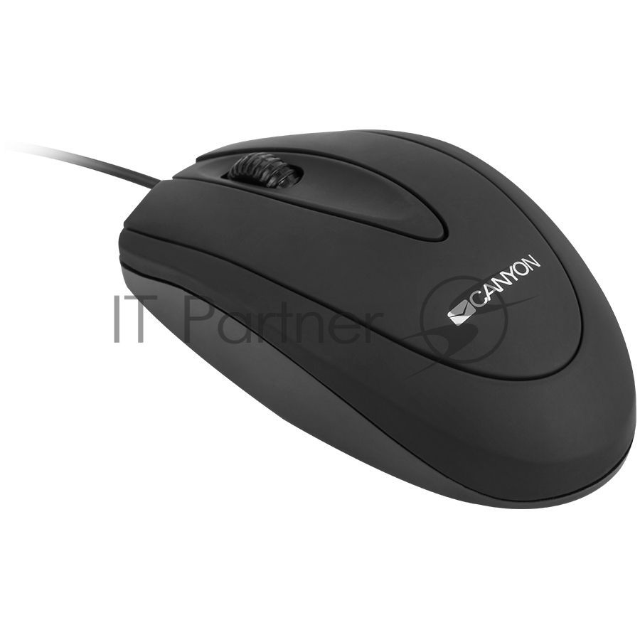Мышь проводная Canyon CM-1 черный, 800 dpi, USB, кнопки - 3