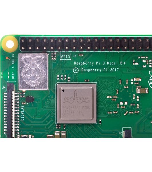 Мини ПК Raspberry Pi 3 Model B+ (RA433, E14 Version) Retail, 1Gb RAM, Cortex-A53 (ARMv8) 64-bit SoC @ 1.4GHz Broadcom BCM2837B0 CPU, WiFi, Bluetooth, 40-pin extended GPIO, 4x USB 2.0, HDMI, CSI camera port, DSI displ.port, MicroSD port (137-3331), (БП и к