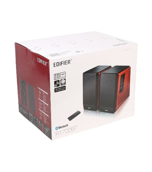 Колонки Edifier R1700 ВТ 2.0 Активные, 2 x 33W RMS, 85 дБА, дерево, беспроводной пульт ДУ