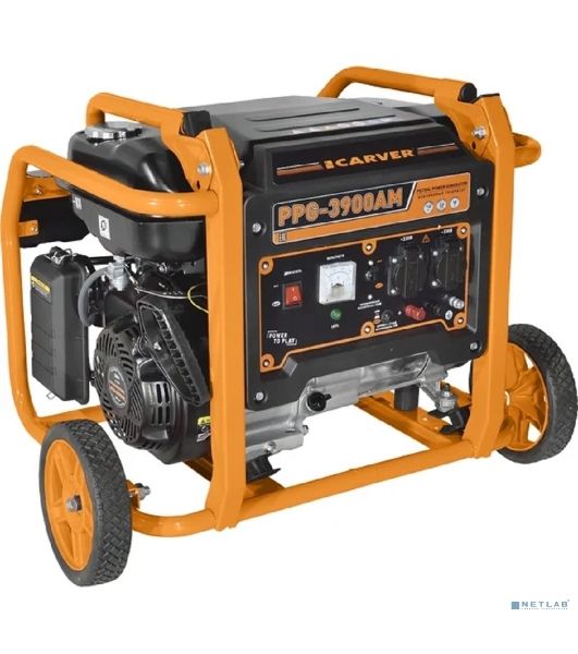 Электрогенератор бензиновый Carver PPG-3900АM, 3 кВт, 95 дБ, 51 кг