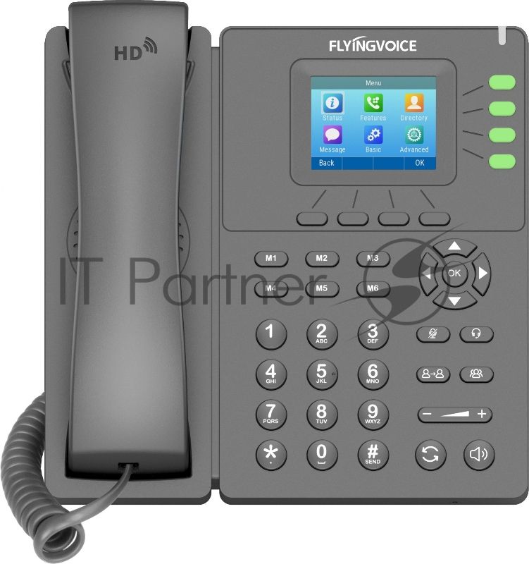 Телефон IP Flyingvoice P21 серый (упак.:1шт)