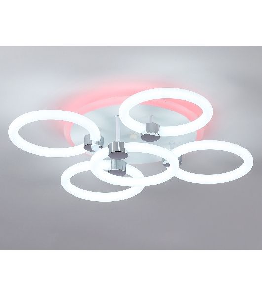 Потолочный светодиодный светильник FA3841/4+1 WH белый 70W 3000K-6400K+RGB D538*115 (ПДУ РАДИО 2.4G)