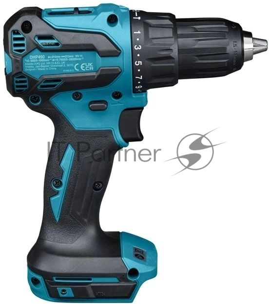 Дрель-шуруповерт Makita DHP490WV аккум. патрон:быстрозажимной (кейс в комплекте)