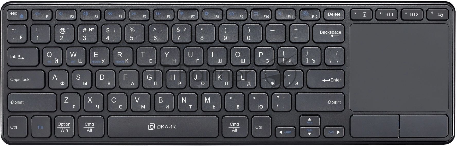 Клавиатура Oklick K614W беспроводная, радиоканал, чёрный