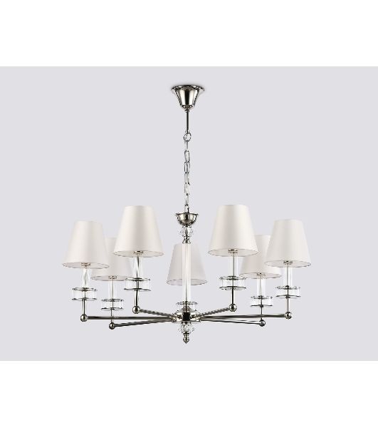 Люстра Ambrella light LH71003/7 BN/WH никель/белый E14*7 max 40W D820*1130