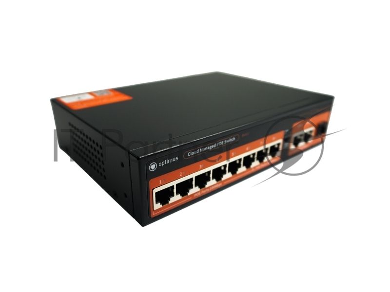 Коммутатор Optimus U1IC-6F2G/2G/1S, 6×100 Мбит/с PoE+ + 2×1 Гбит/с PoE+ + 2×1 Гбит/с Uplink + 1×1 Гбит/с SFP Uplink, настраиваемый