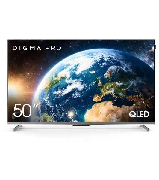 Телевизор Digma Pro 50" QLED 50D черный/черный LED UHD 144Hz Smart TV Google TV 3GB/32GB