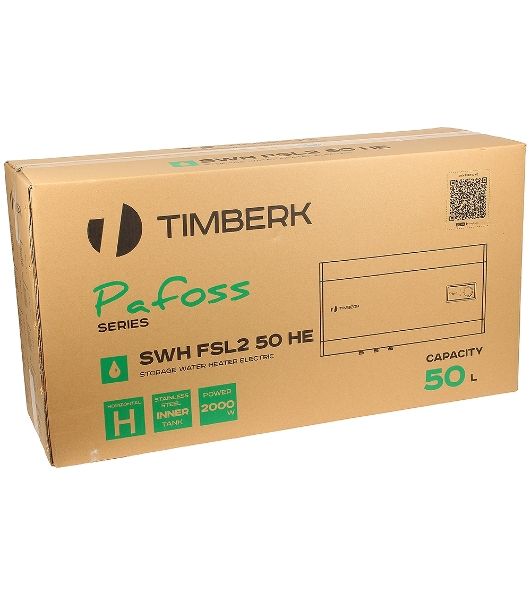 Водонагреватель электрический Timberk SWH FSL2 50 HE белый, накопительный, 50 л, 2 кВт