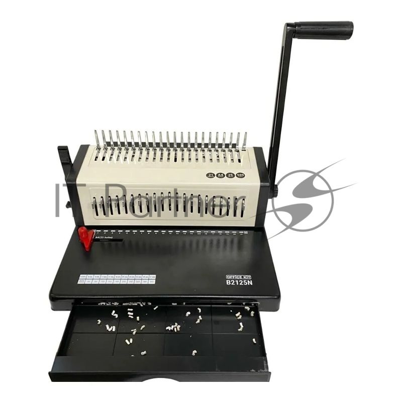 Переплетчик Office Kit B2125N A4/перф.23л.сшив/макс.500л./пластик.пруж. (4.5-51мм)