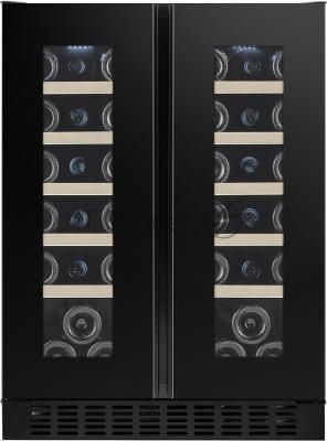 Винный шкаф Temptech OX2DX60DRB черный, 116 л, 2 отсека, 38 бут., класс G