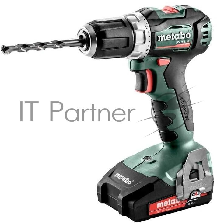 Дрель-шуруповерт Metabo BS 18 L BL, 18 В, 2 Ач, 60 Нм,  бесщеточный