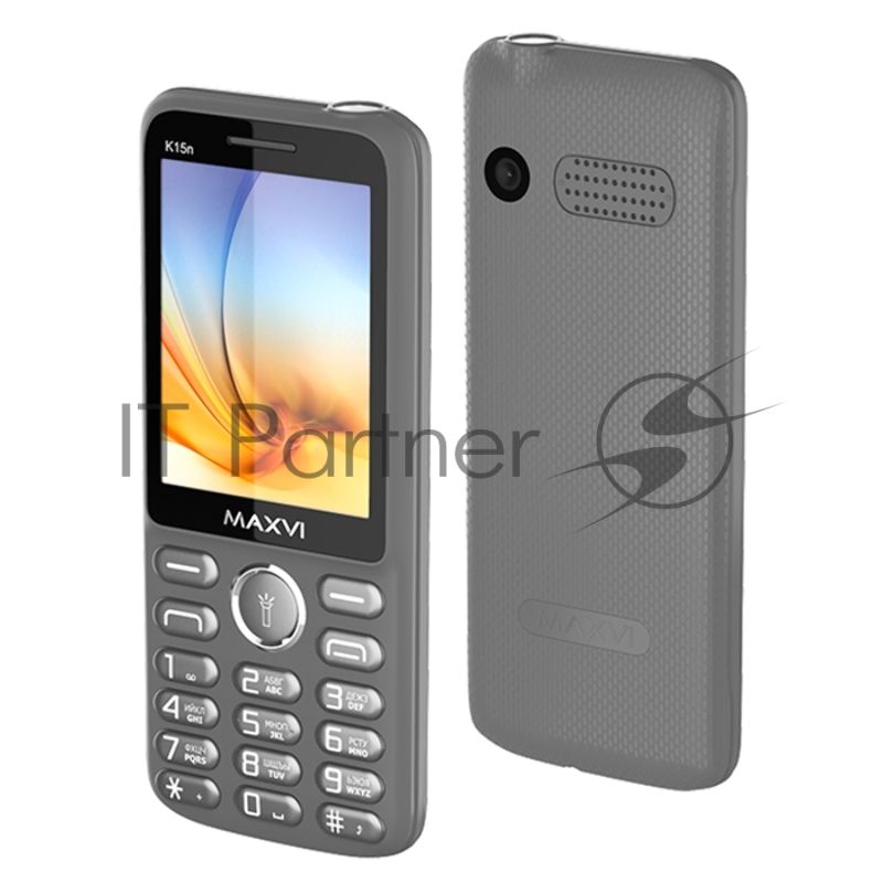 Мобильный телефон Maxvi K15n серый