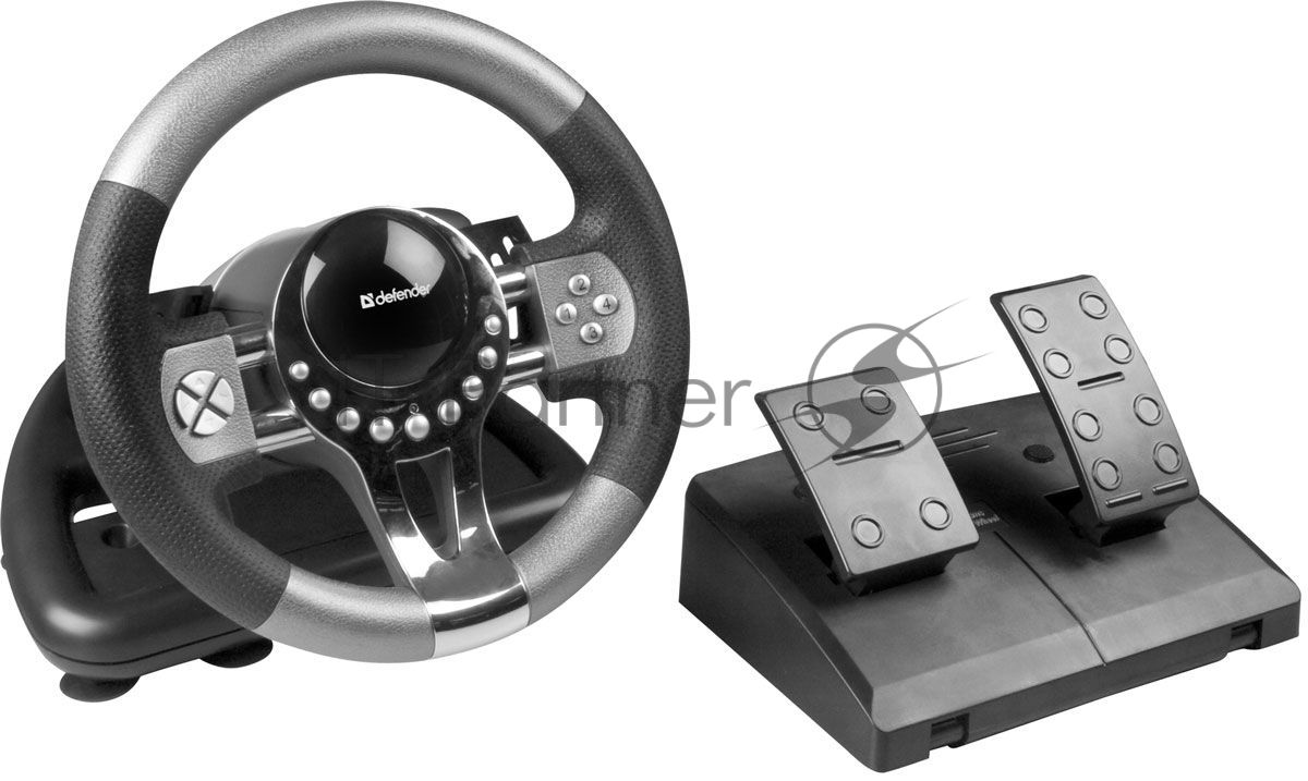 Игровой руль Defender FORSAGE 12 кн+2перекл.+1перекл. 8-ми позиц., USB