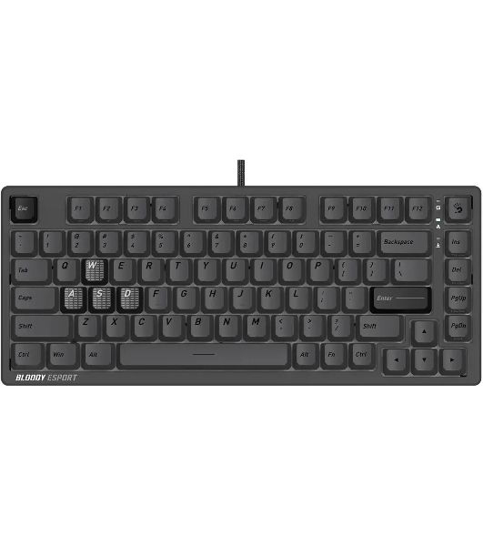 Клавиатура A4Tech Bloody MS76 проводная, USB Type-A, темно-серый