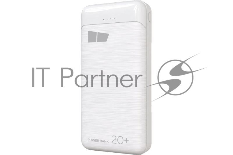 Портативный аккумулятор 20000mAh 2USB 2.1A More choice PB33-20 белый