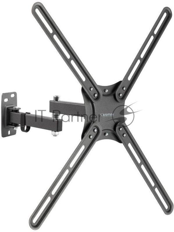 Кронштейн для телевизора Kromax CORBEL-7 черный 22"-65" макс.30кг настенный поворот и наклон