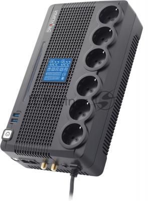 Источник бесперебойного питания Импульс Пионер 800 LCD, USB, CHRG USB, RJ45/11