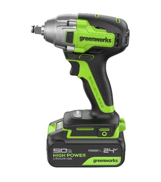 Гайковерт Greenworks GD24IW400 аккум. патрон:квад.1/2" (3802907CUG)