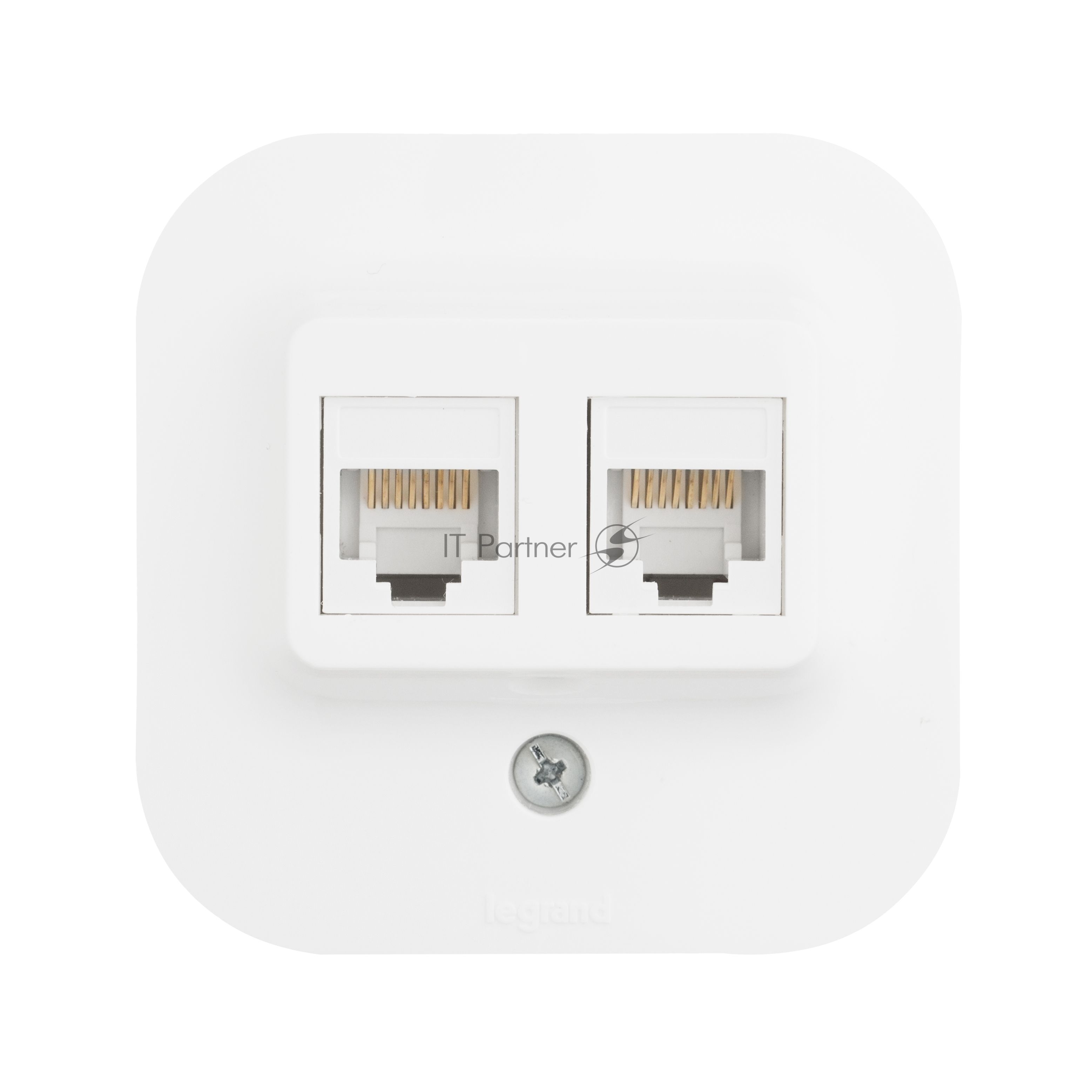 Электроустановочные изделия Legrand 782228 Двойная розетка RJ45 (Белая)