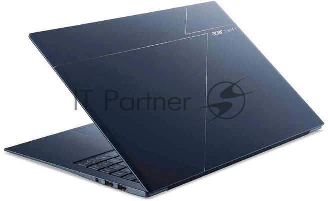 Ноутбук Acer Swift Edge 16 AI SFE16-I51-76RR Core Ultra 7 355 16Gb SSD512Gb Intel Graphics 16" OLED 2.8K (2880x1800) без ОС blue WiFi BT Cam 5614mAh (NX.JVNCD.001)