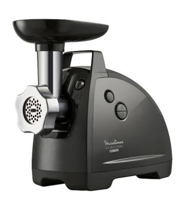 Мясорубка электрическая Moulinex ME684832 черный, 2000 Вт, 3.5 кг/мин, реверс, защита от перегрузки, насадки - 10