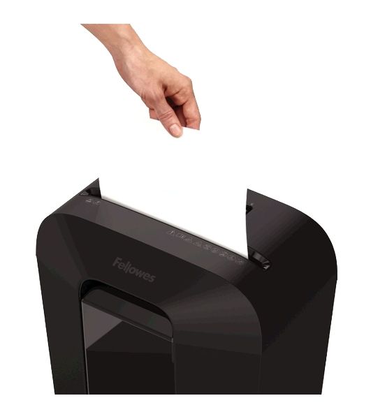 Шредер Fellowes PowerShred LX70 черный (секр.P-4)/перекрестный/11лист./18лтр./скрепки/скобы/пл.карты